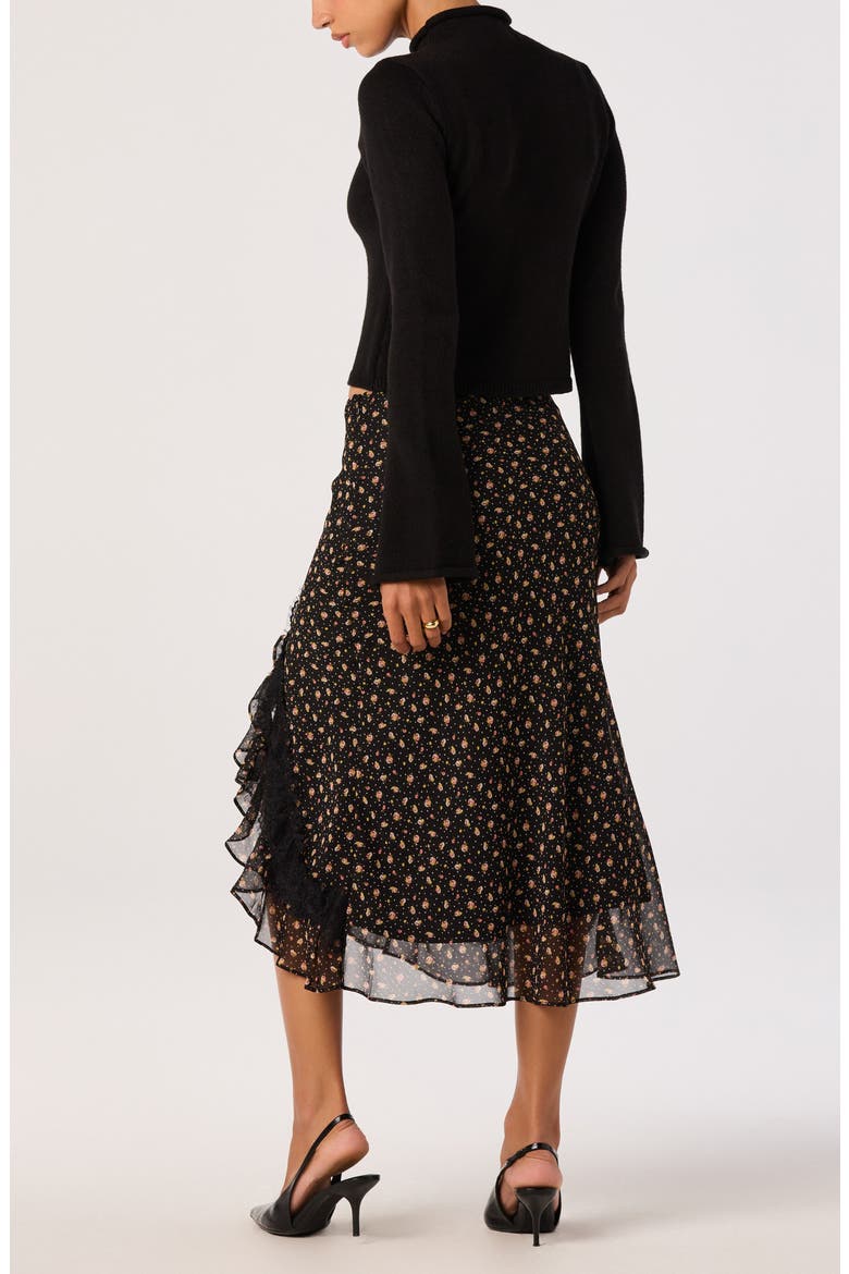 Maryjane Midi Skirt, Alternate, color, BLACK DITSY FLORAL