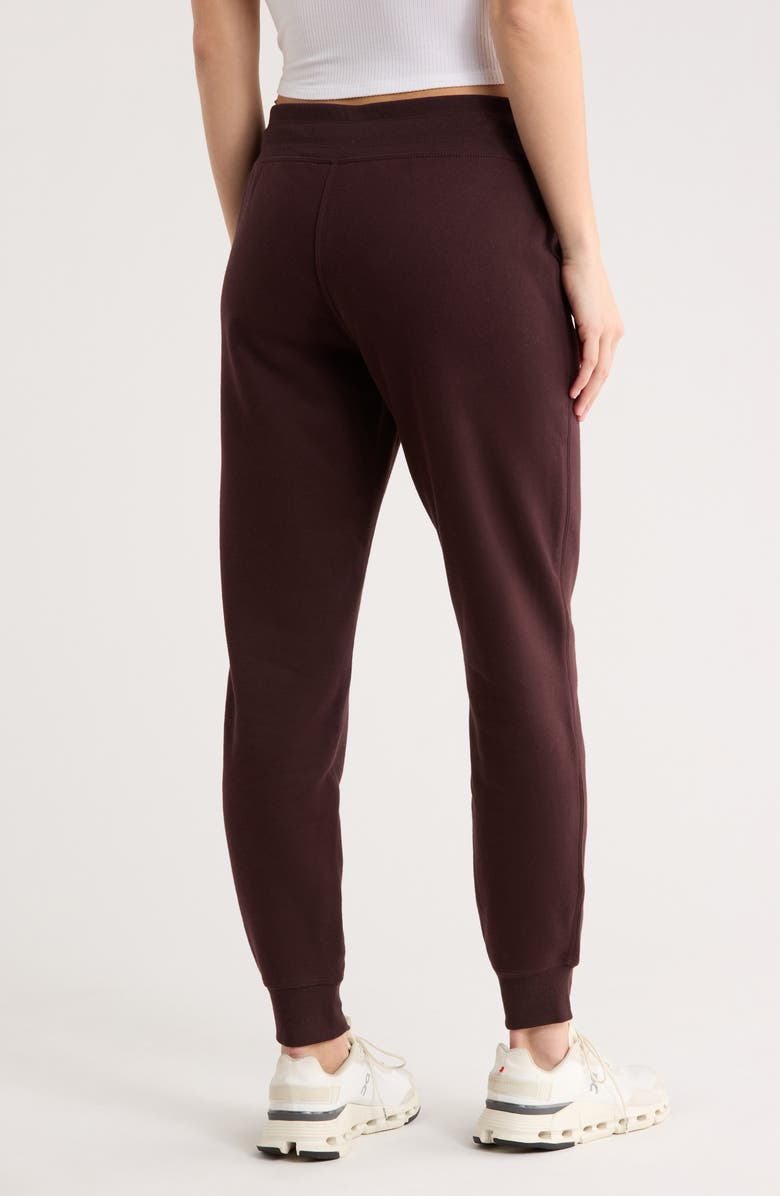 Calvin Klein Rib Trim Fleece Joggers, Alternate, color, Mocha Brown