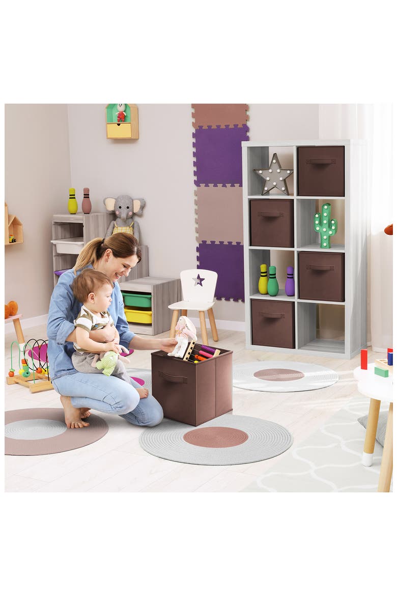 8-Pack Collapsible Storage Cubes, Alternate, color, CHOCOLATE
