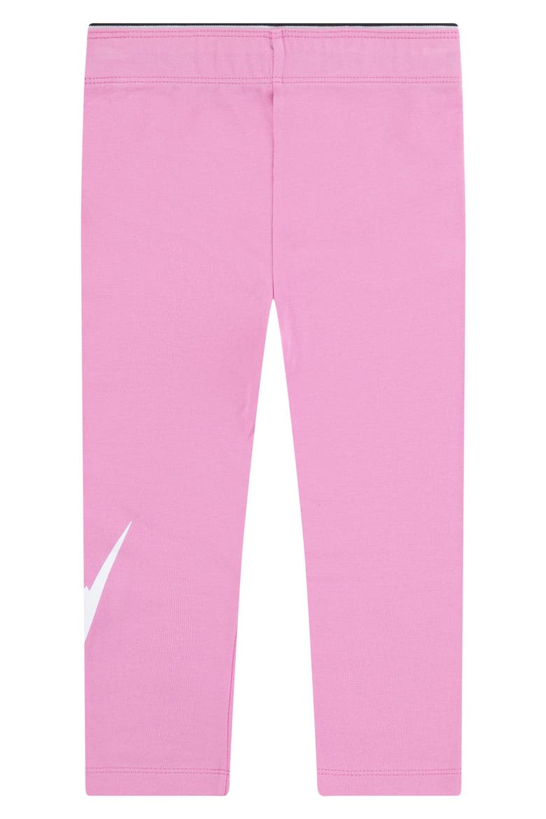 Kids' Swoosh Logo Leggings, Alternate, color, PLAYFUL PINK