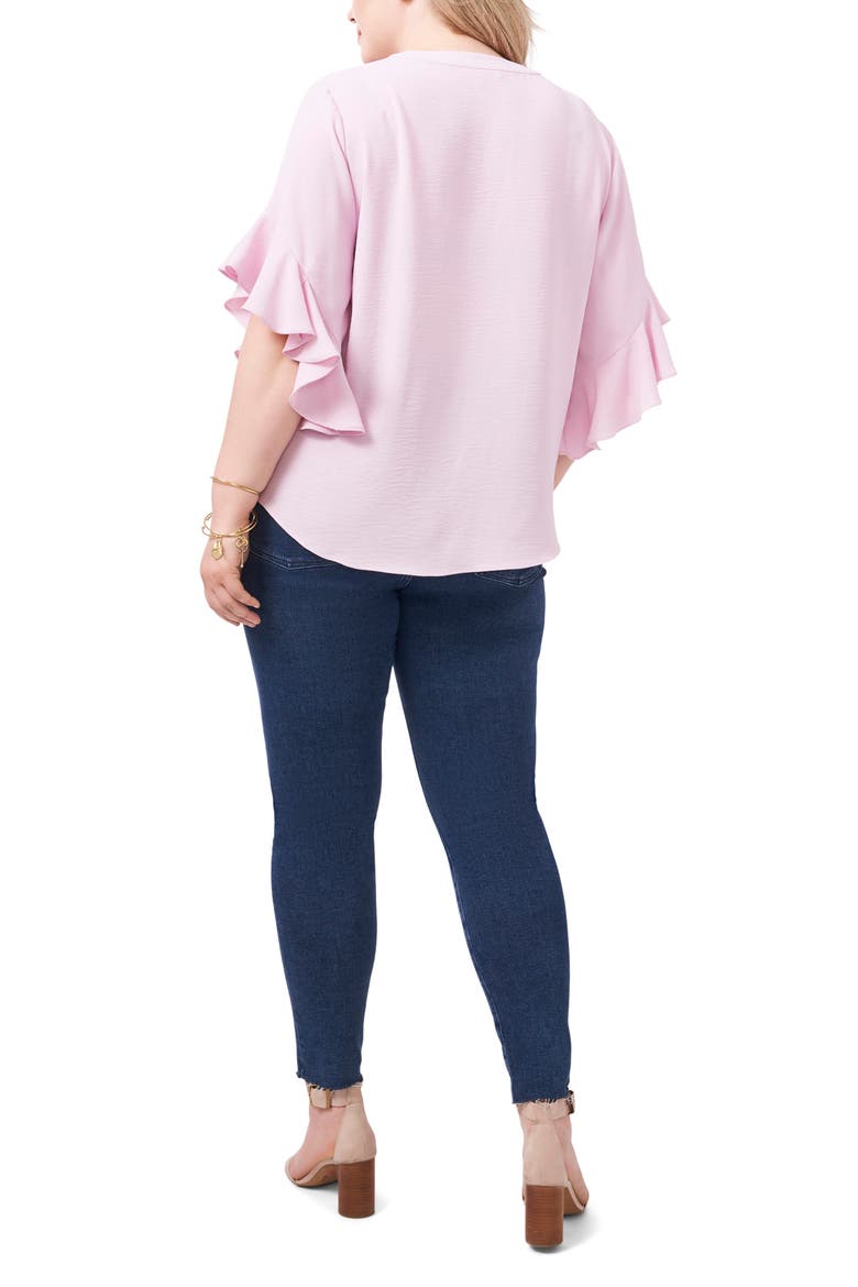 Flutter Sleeve Blouse, Alternate, color, CORSAGE PINK