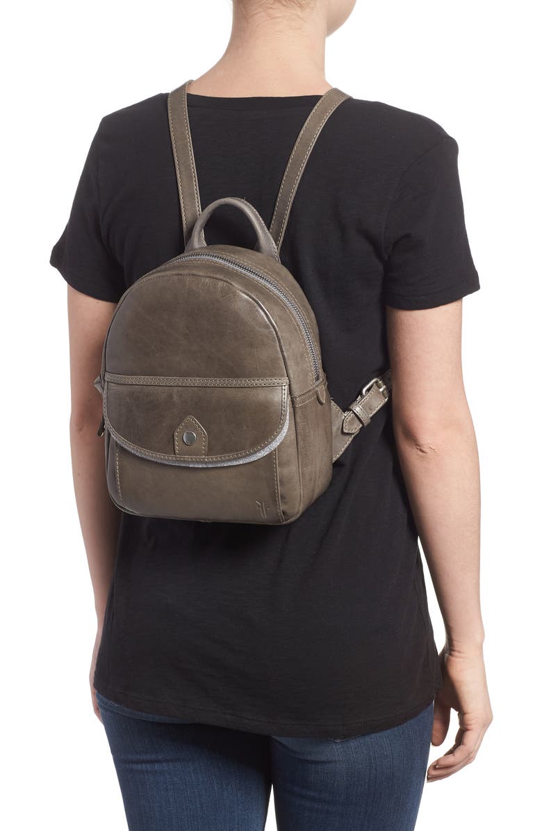 Frye Melissa Mini Leather Backpack, Alternate, color,