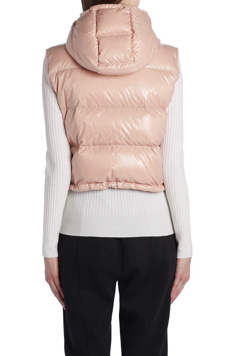 Alpiste Down Hooded Puffer Vest, Alternate, color, PINK