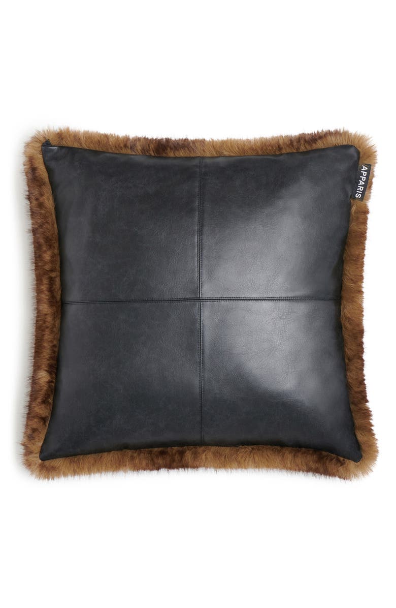 Apparis Brenn Pluche<sup>™</sup> Faux Mink Accent Pillow, Alternate, color, Mink