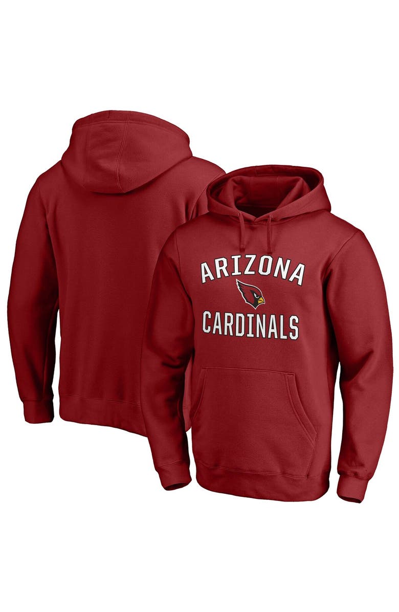 FANATICS Men's Fanatics Branded Cardinal Arizona Cardinals Victory Arch Team Fitted Pullover Hoodie, Alternate, color, 