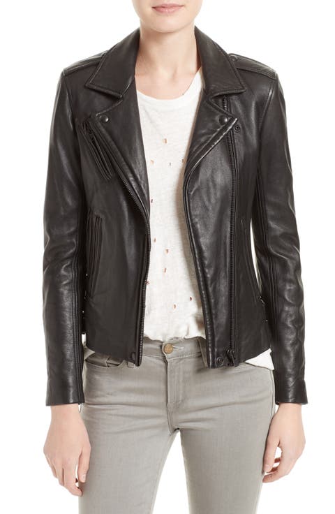 'Han' Lambskin Leather Moto Jacket