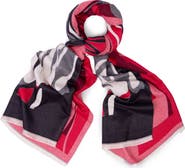 SAACHI Abstract Floral Reversible Scarf