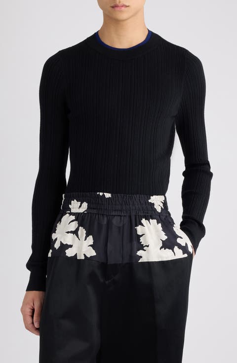 Motif Merino Wool Rib Sweater