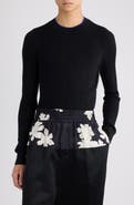 Dries Van Noten Motif Merino Wool Rib Sweater