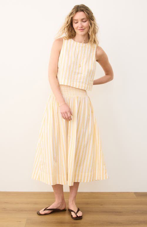 Marine Layer Quinn Stripe Sleeveless Pima Cotton Crop Top