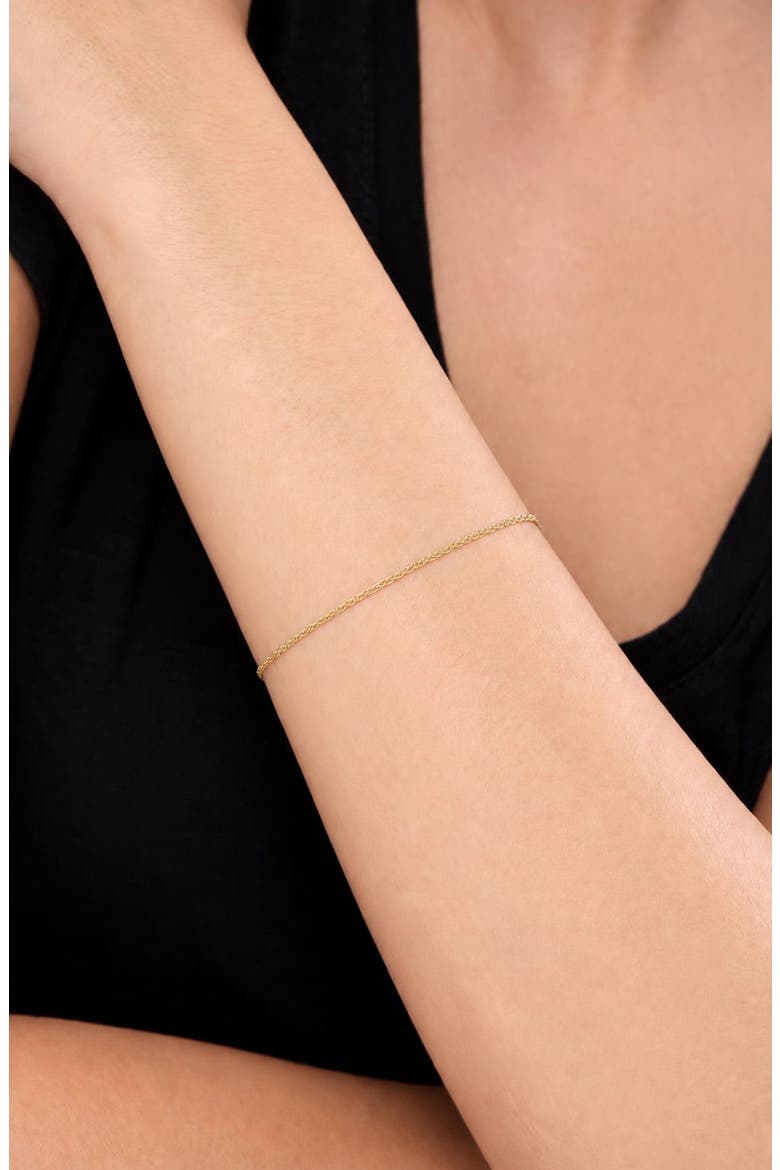 14k Gold Chain Bracelet, Alternate, color, 14KY