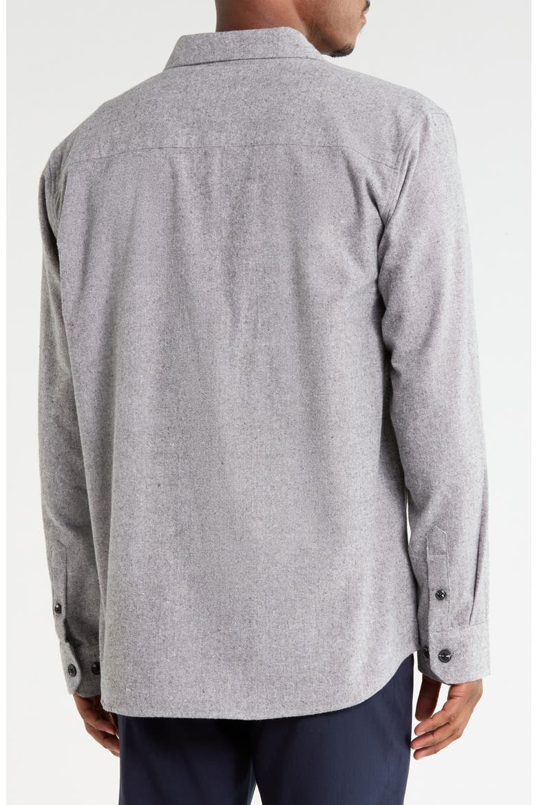 Brushed Long Sleeve Shirt, Alternate, color, CHARCOAL