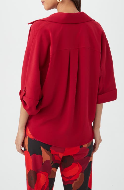 Trina Turk Otto Top In Roselle Red In Red