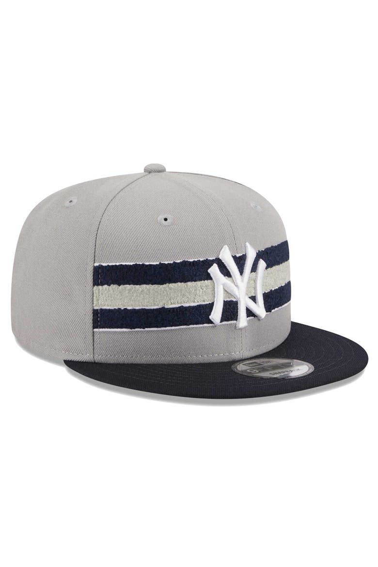 Men's New Era Gray/Navy New York Yankees Band 9FIFTY Snapback Hat, Alternate, color, Gray