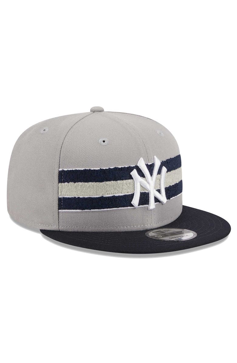 New Era Men's New Era Gray/Navy New York Yankees Band 9FIFTY Snapback Hat, Alternate, color, Gray