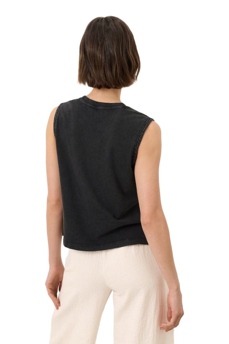 Organic Cotton Vintage Jersey Relaxed Tank, Alternate, color, Washed Black