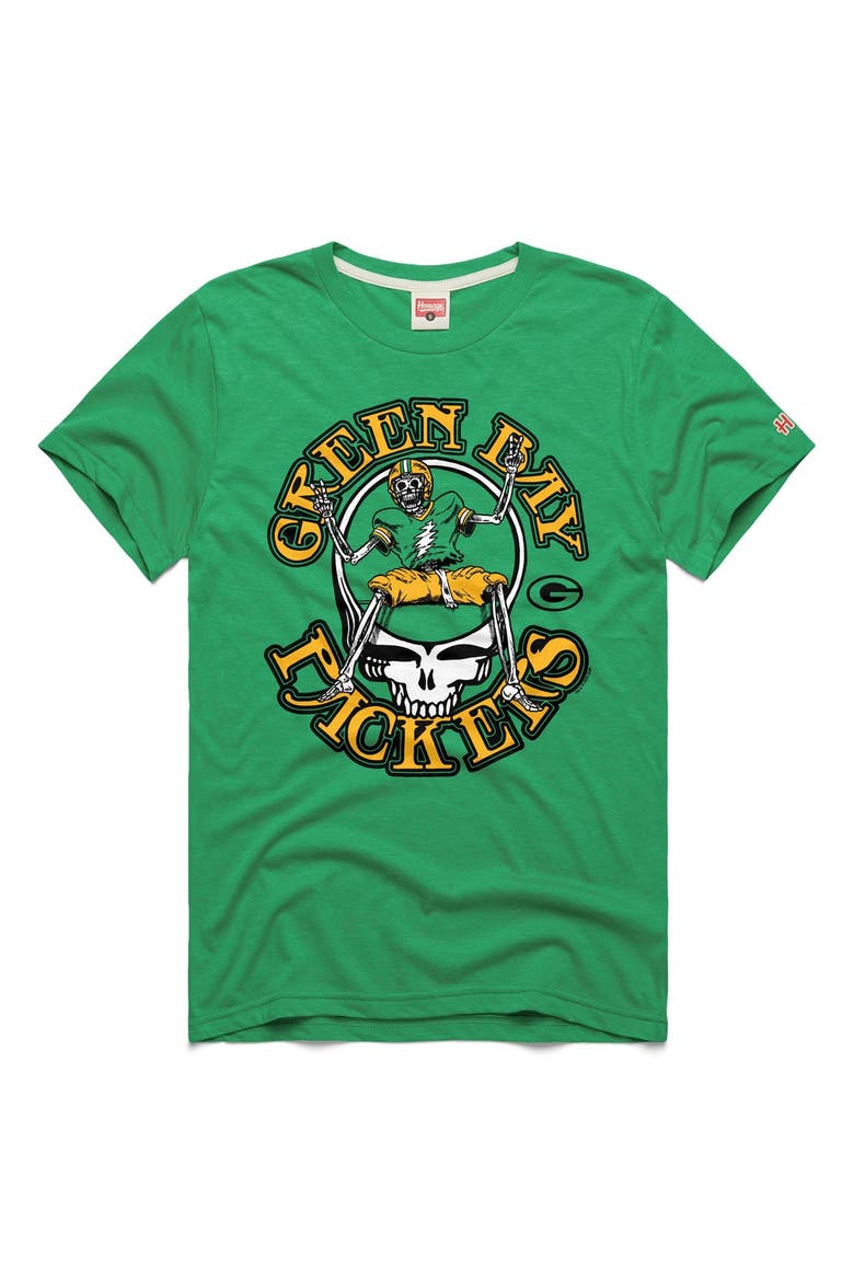 Men's Homage  Green Green Bay Packers NFL x Grateful Dead Tri-Blend T-Shirt, Main, color, Green
