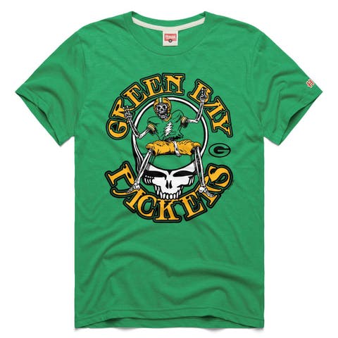 Men's Homage  Green Green Bay Packers NFL x Grateful Dead Tri-Blend T-Shirt