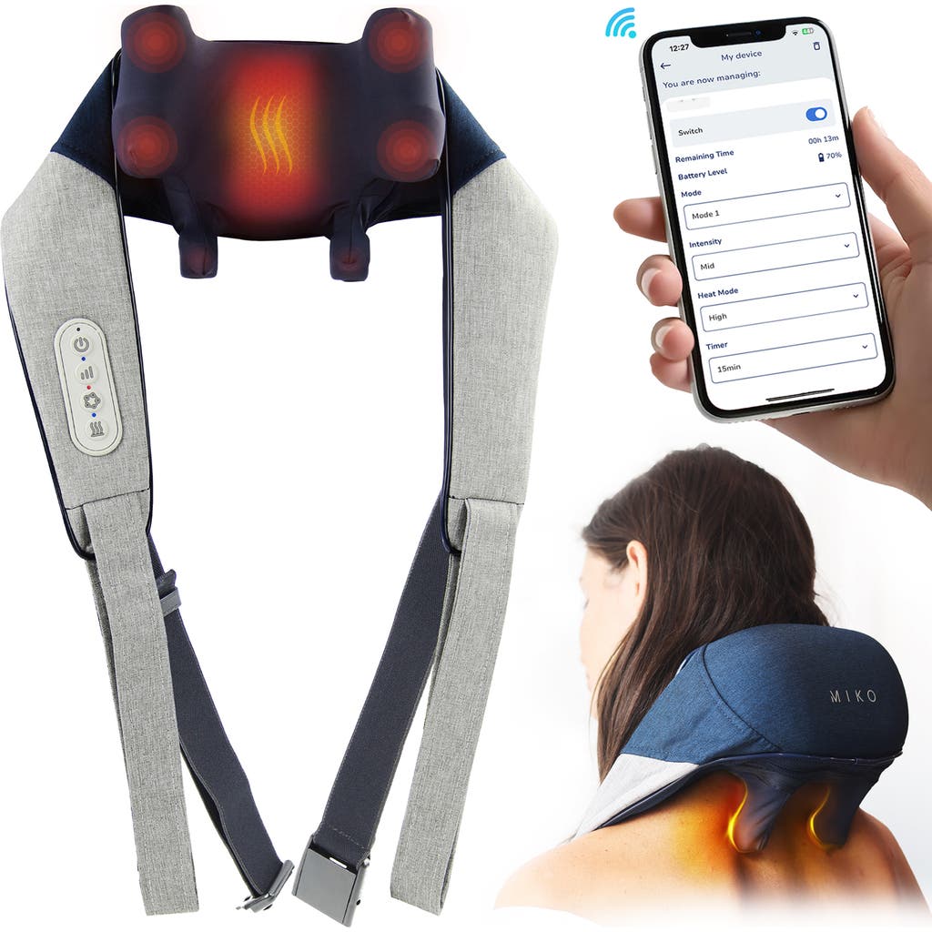 Miko Wave Neck And Back Massager With App Control In Blue
