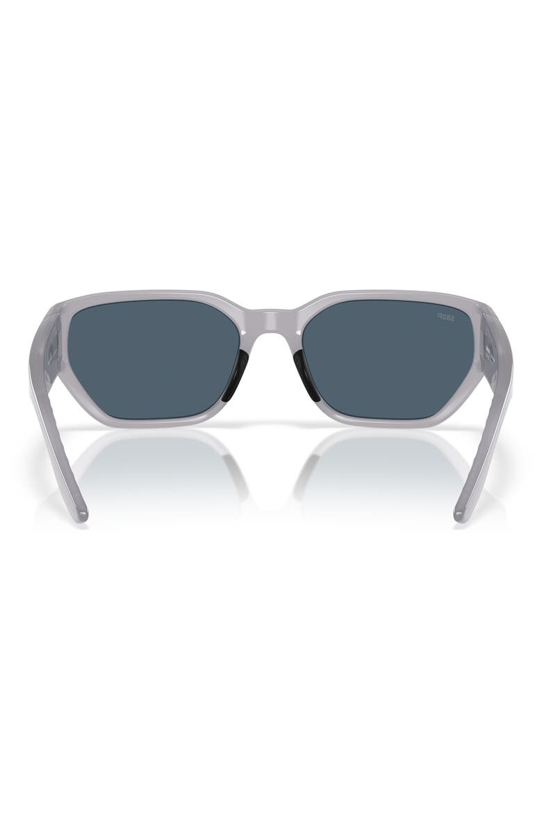 Clemente 58mm Polarized Rectangular Sunglasses, Alternate, color, MILKY VIOLET/ GRAY 580P