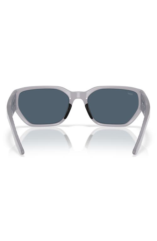 Costa Del Mar Clemente 58mm Polarized Rectangular Sunglasses In Milky Violet/gray 580p