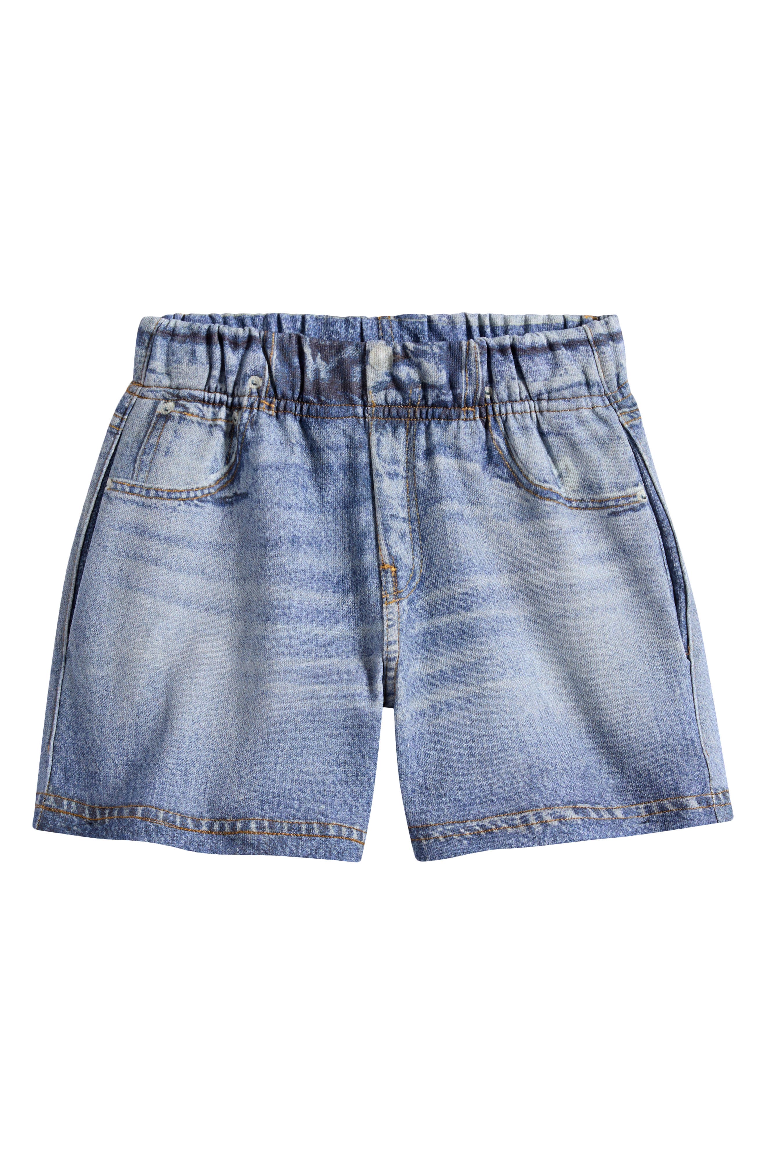 Vintage Havana Kids' Faux Denim Sweatpant Shorts