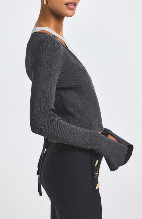 Derek Lam 10 Crosby Maren Wrap Cardigan In Gray