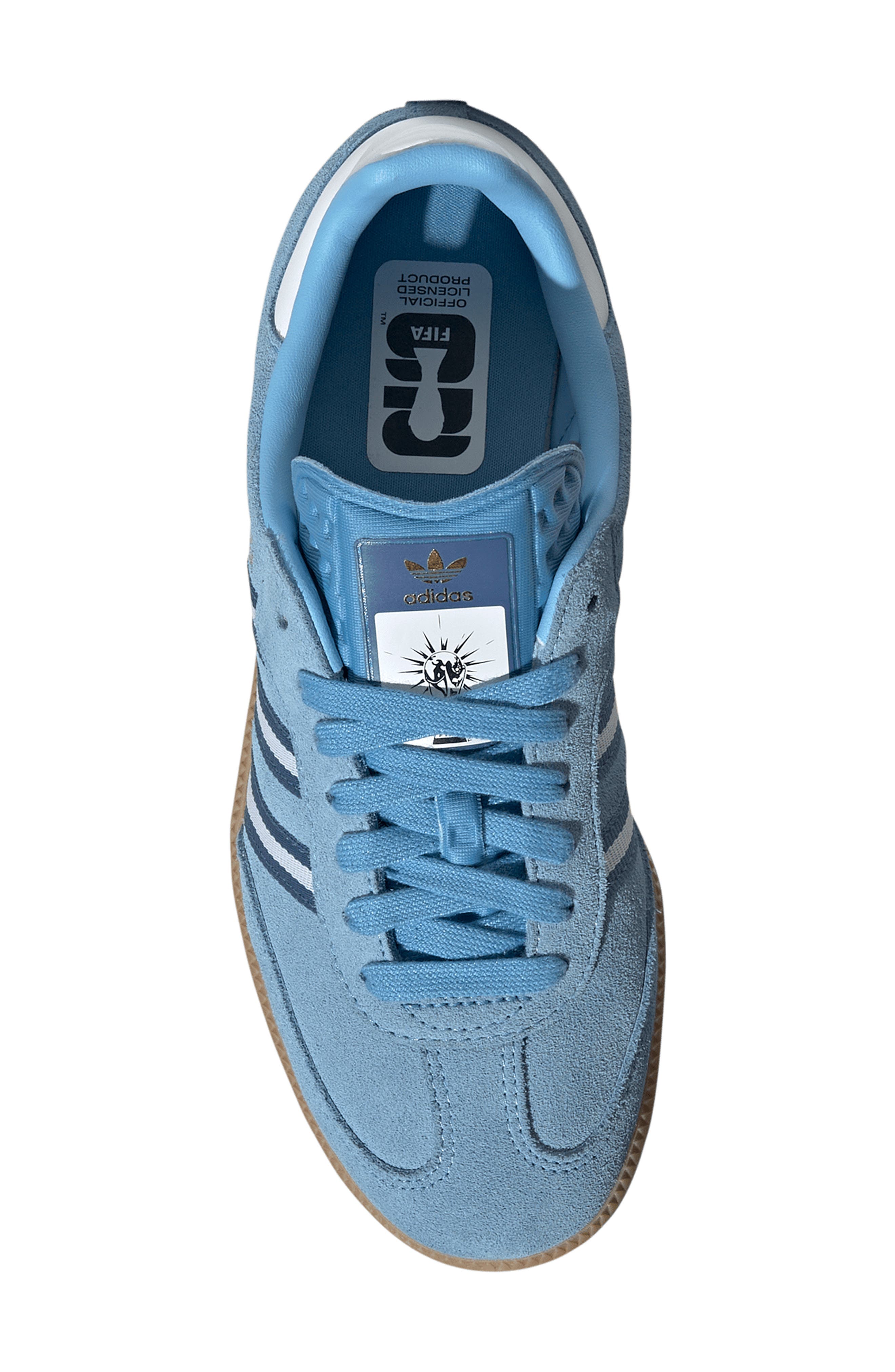 adidas Kids
 x FIFA Samba OG Sneaker, Alternate, color, Light Blue/ Blue/ White