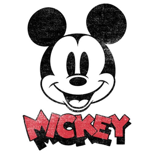 Mickey & Friends Boy's Mickey Mouse Retro Headshot Graphic T-shirt In White