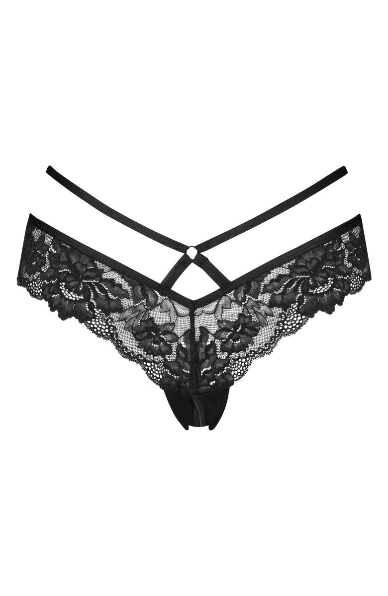 Hunkemöller Sosha Lace & Mesh Brazilian Panties, Main, color,
