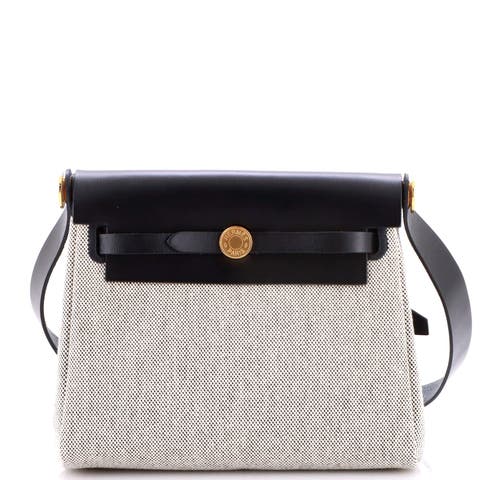 Herbag Zip Toile and Leather 20