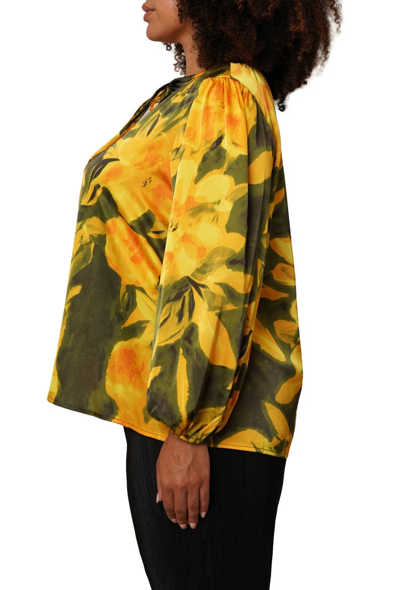 Tie Front Top, Alternate, color, YELLOW