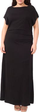 Halogen® Boat Neck Dolman Sleeve Maxi Dress