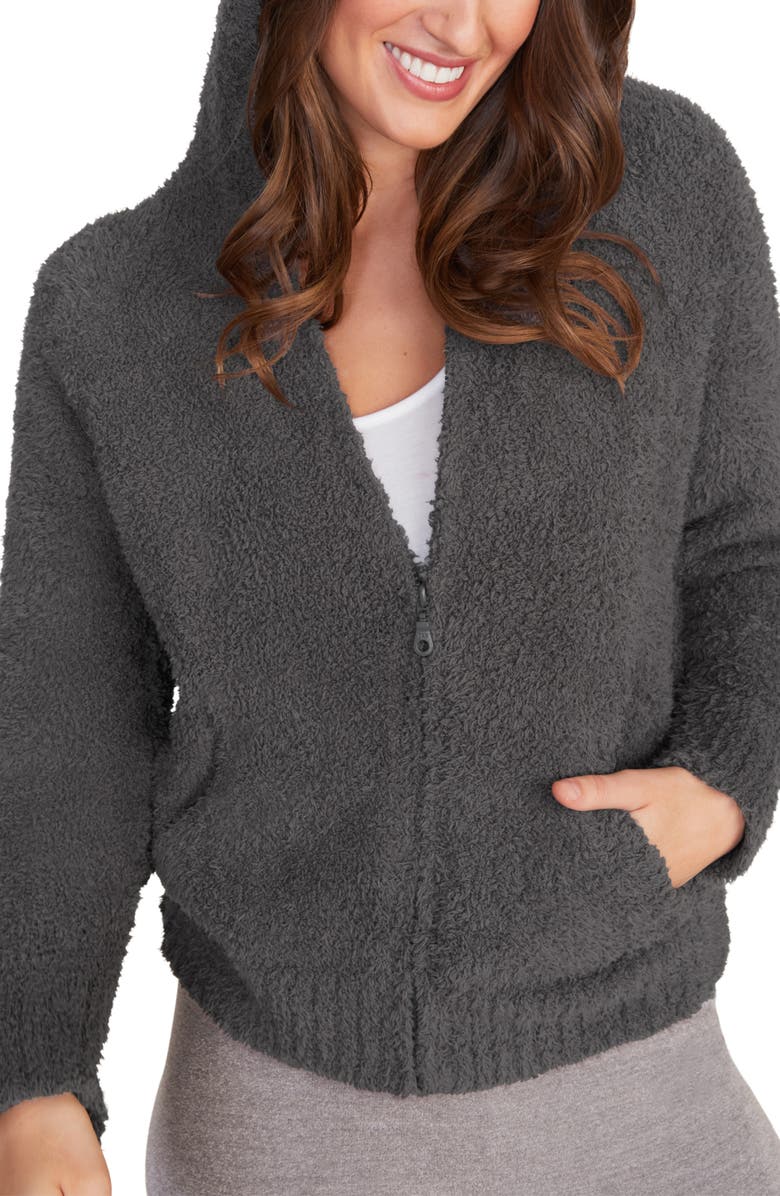 Barefoot Dreams<sup>®</sup> CozyChic<sup>™</sup> Zip Hoodie, Alternate, color, Carbon