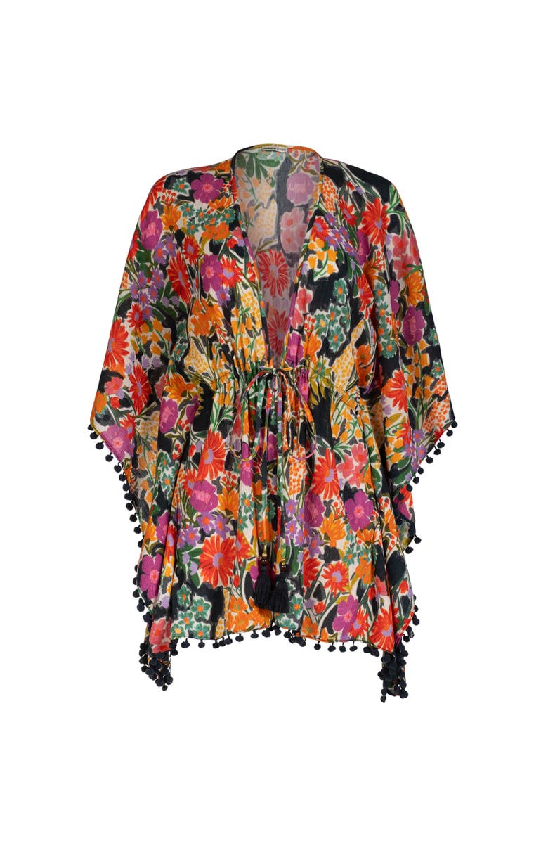 Change of Scenery Audrey Short Drawstring Caftan Cover-Up, Alternate, color, Gardenia