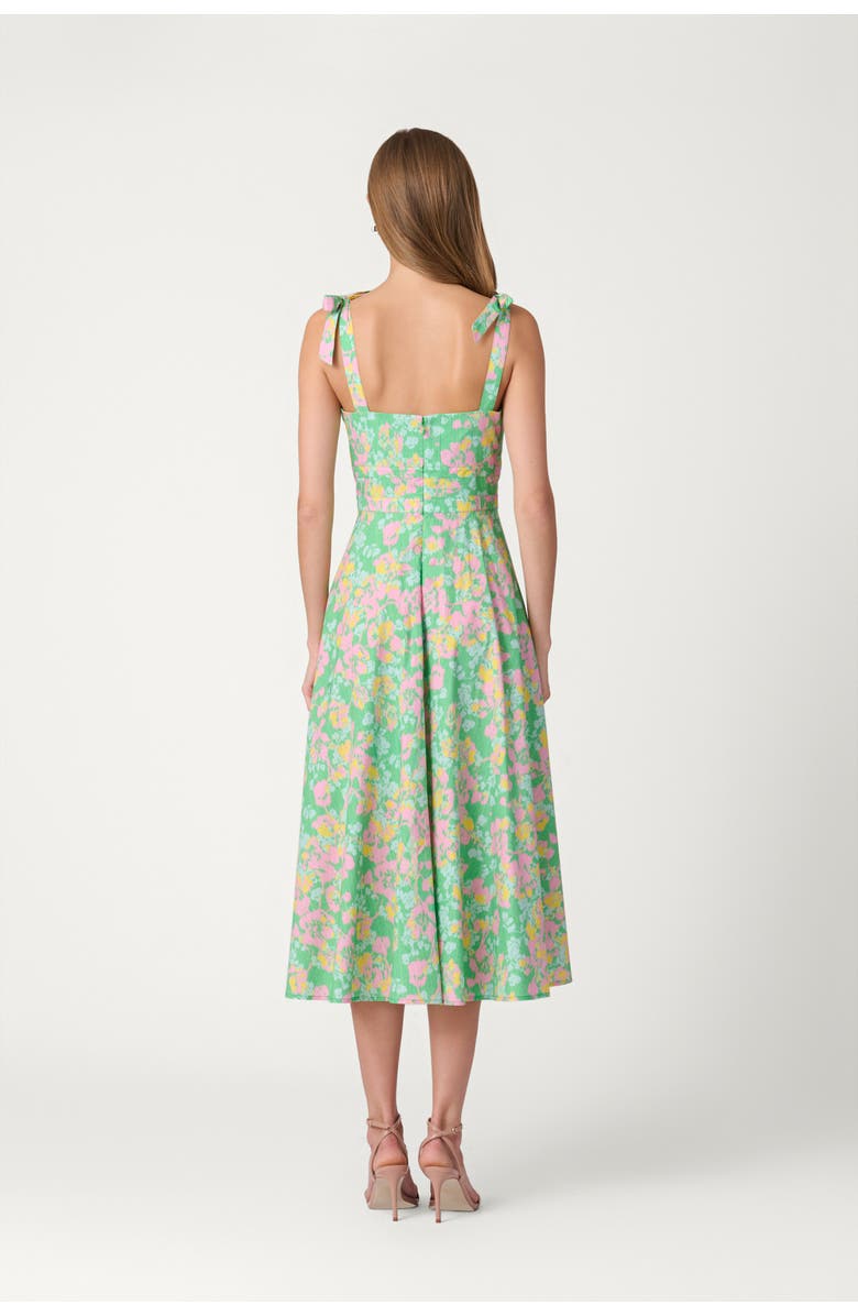 Shoshanna Bayberry Floral Majorelle Dress, Alternate, color, Bright Mint