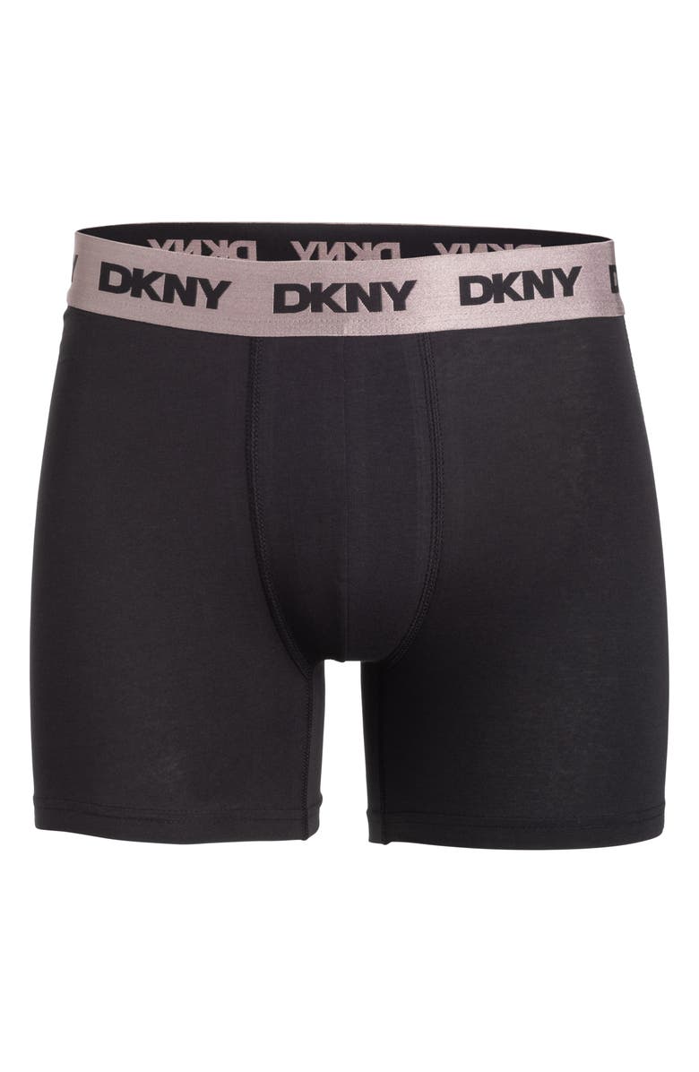 DKNY Pack of 4 Boxer Briefs, Alternate, color, Black/Black/Black/Black