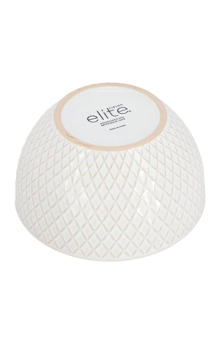 Gibson Elite Earlhart 2 Piece 6 Inch Ribbed Stoneware Cereal Bowl Set, Alternate, color, White