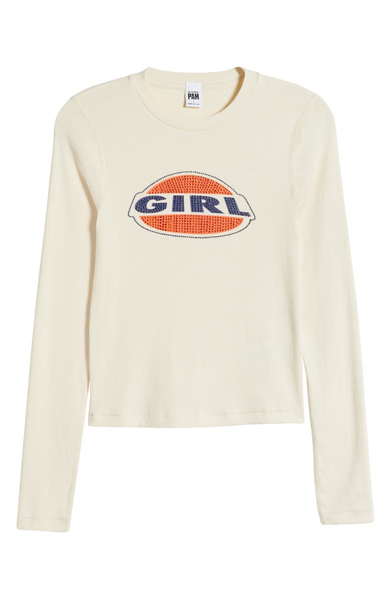 Re/Done '90s Girl Embellished Long Sleeve T-Shirt, Main, color, 