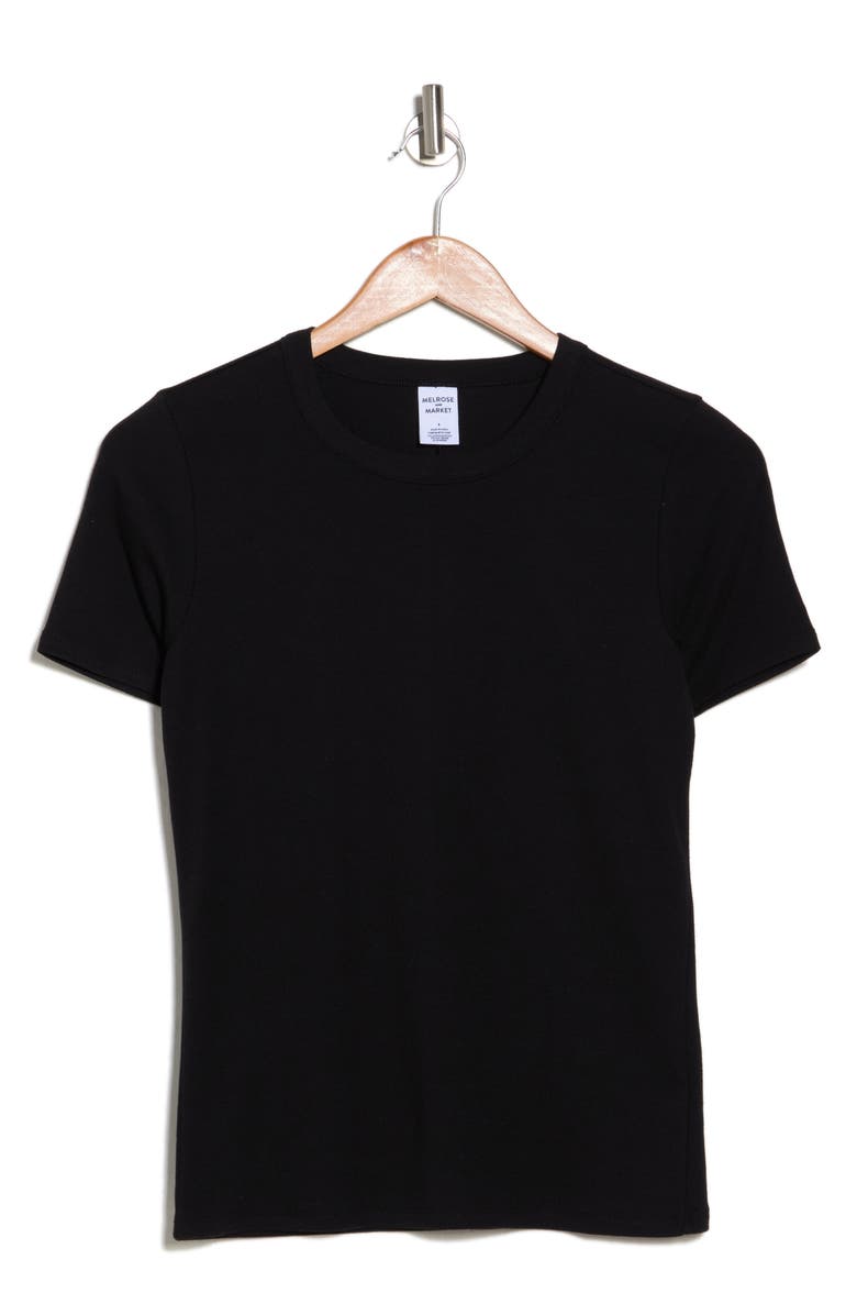 Melrose and Market Cotton Blend Fitted Tee, Alternate, color,