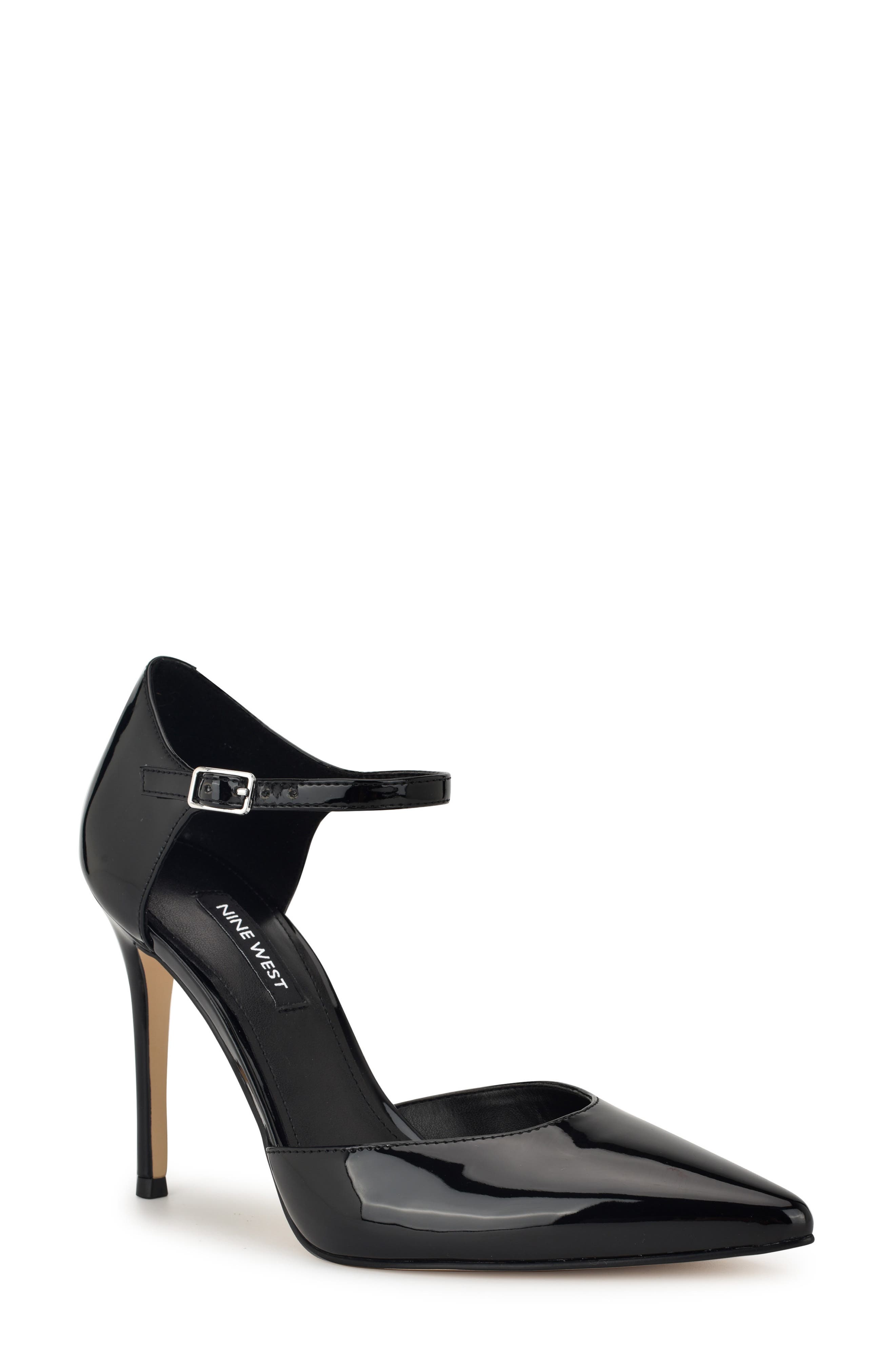 Nine West Fiere Ankle Strap Pointed Toe Pump, Main, color, 