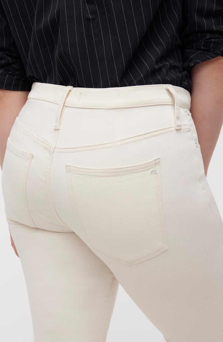 Madewell Kick Out Slit Raw Hem Full Length Jeans, Alternate, color, Vintage Canvas