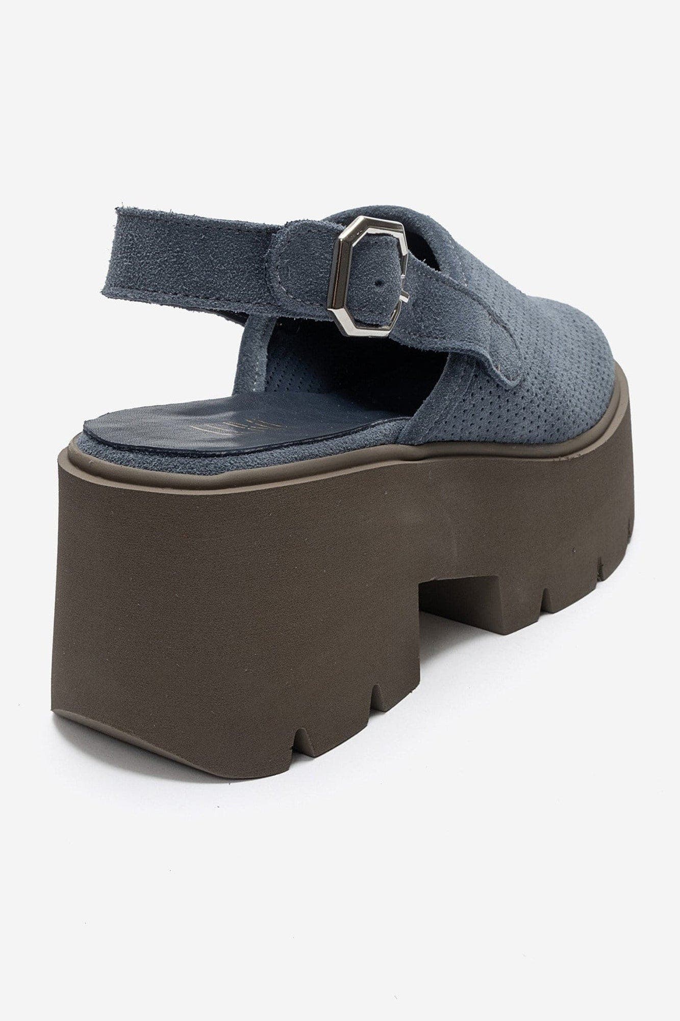 Caldris Leather Platform Sandal, Alternate, color, Denim Suede