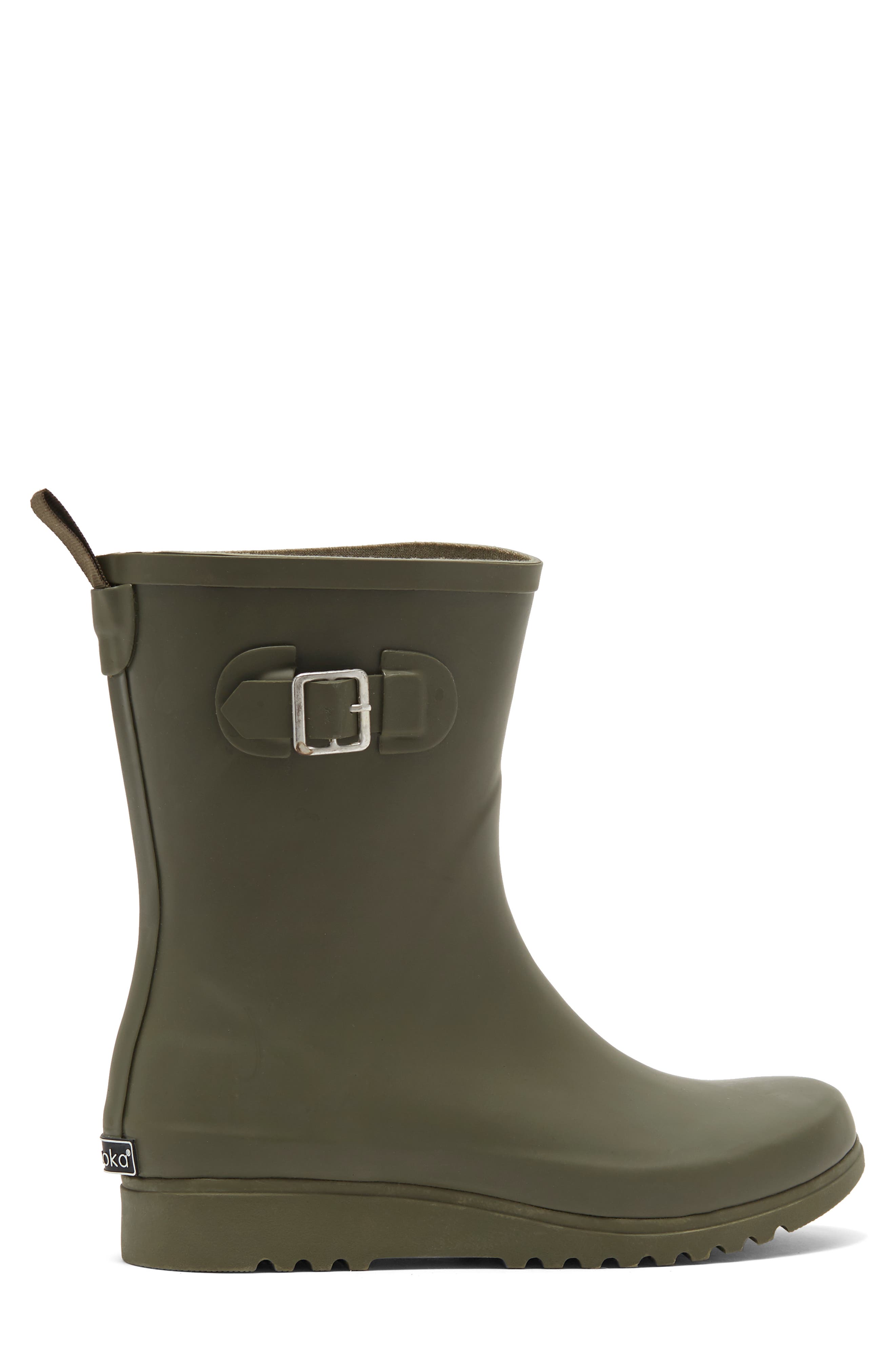 Atlas Buckle Lug Waterproof Rain Boot, Alternate, color, OLIVE