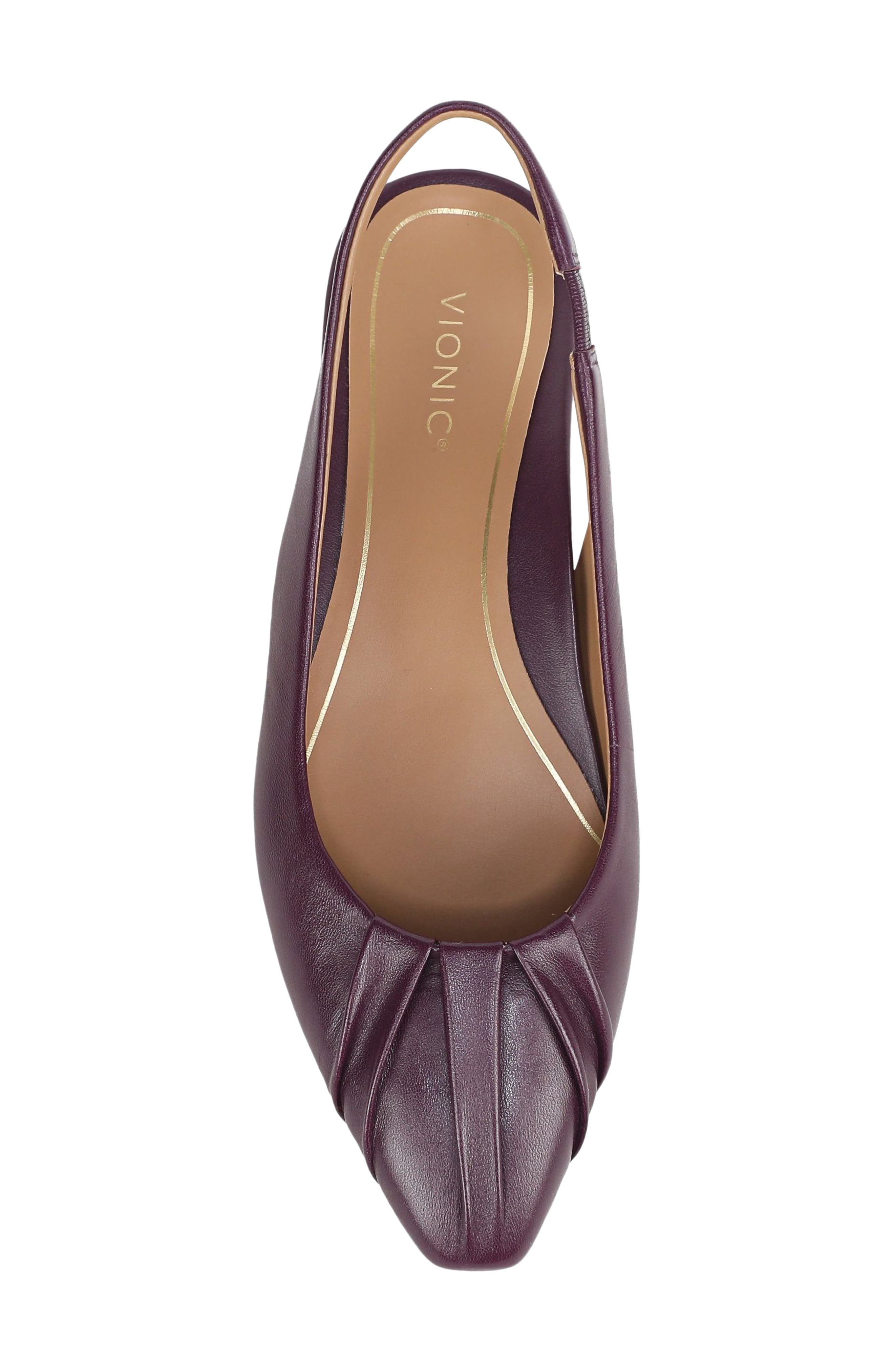 Vionic Gabriella Slingback Flat, Alternate, color, Winter Plum Leather