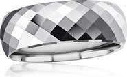 Metallo Men's Faceted Tungsten Ring