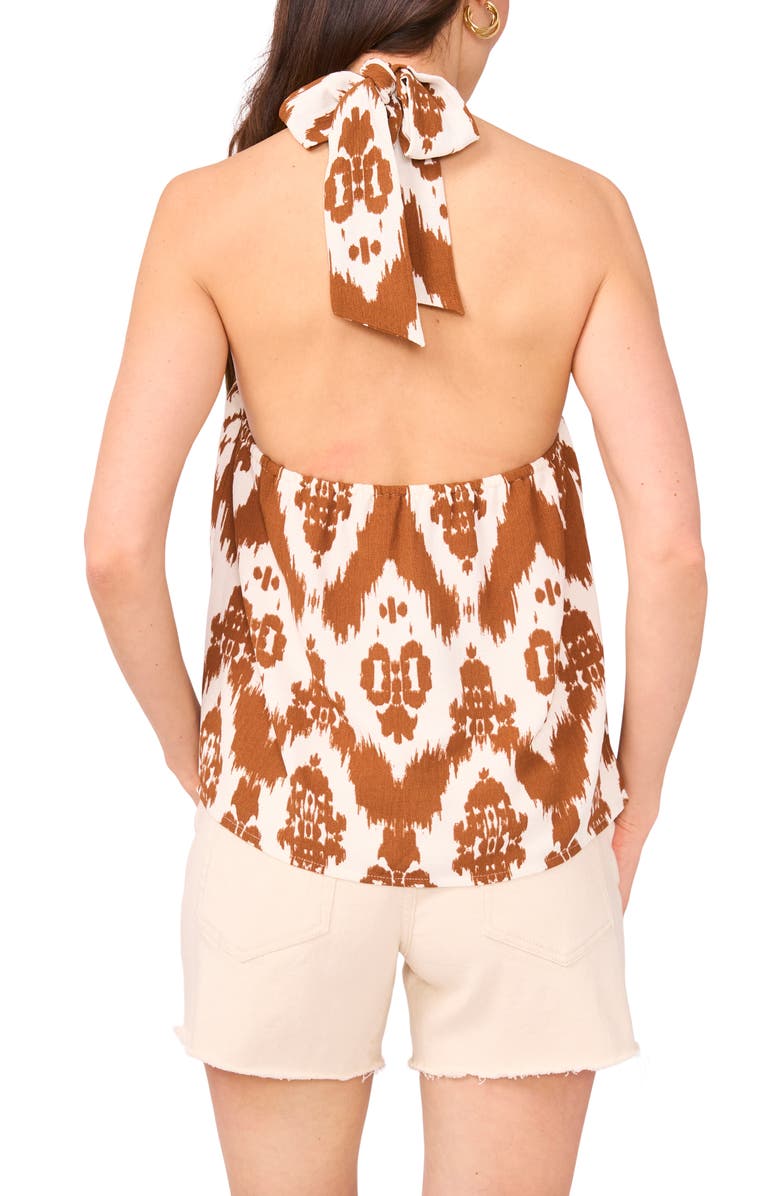 Vince Camuto Twist Neck Halter Top, Alternate, color, Argan Oil