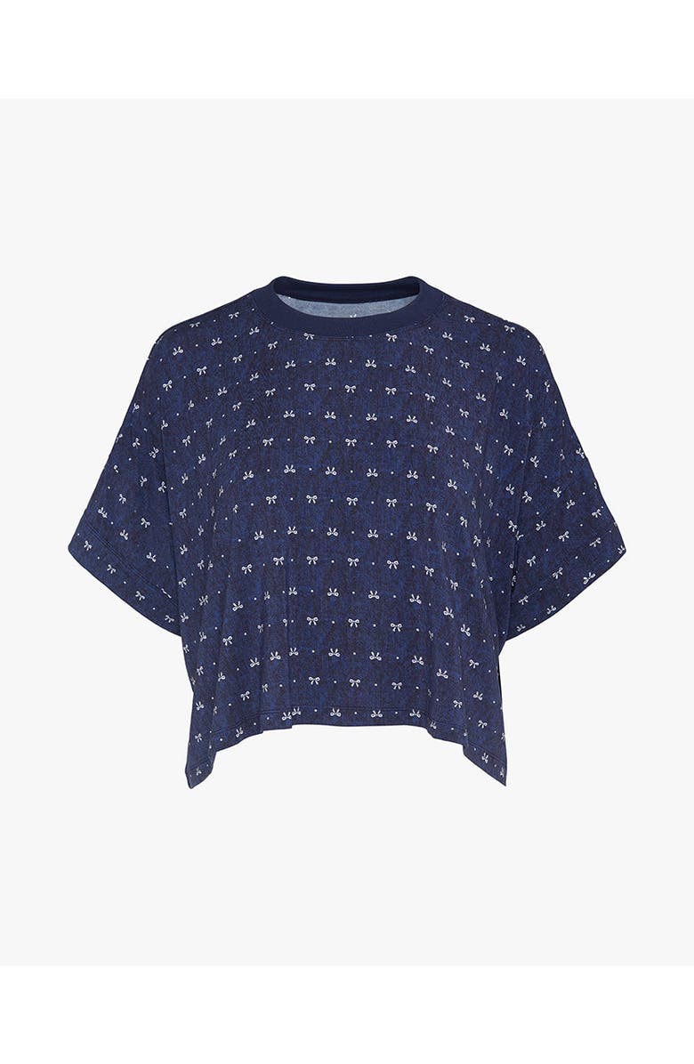 WeWoreWhat Cropped Sleep Tee, Alternate, color, Medium Wash
