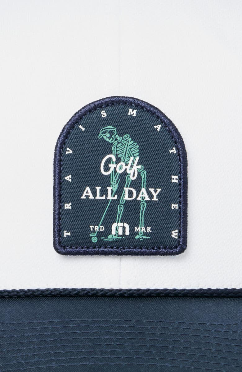 TravisMathew Beer Break Snapback Golf Hat, Alternate, color, White