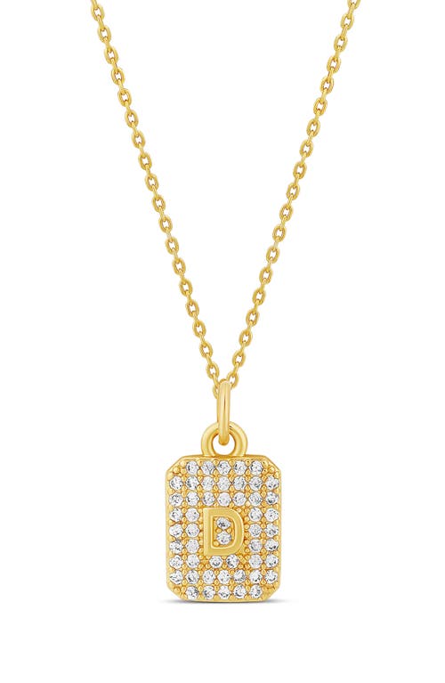 Shymi Mini Pavé Initial Medallion Necklace In Gold